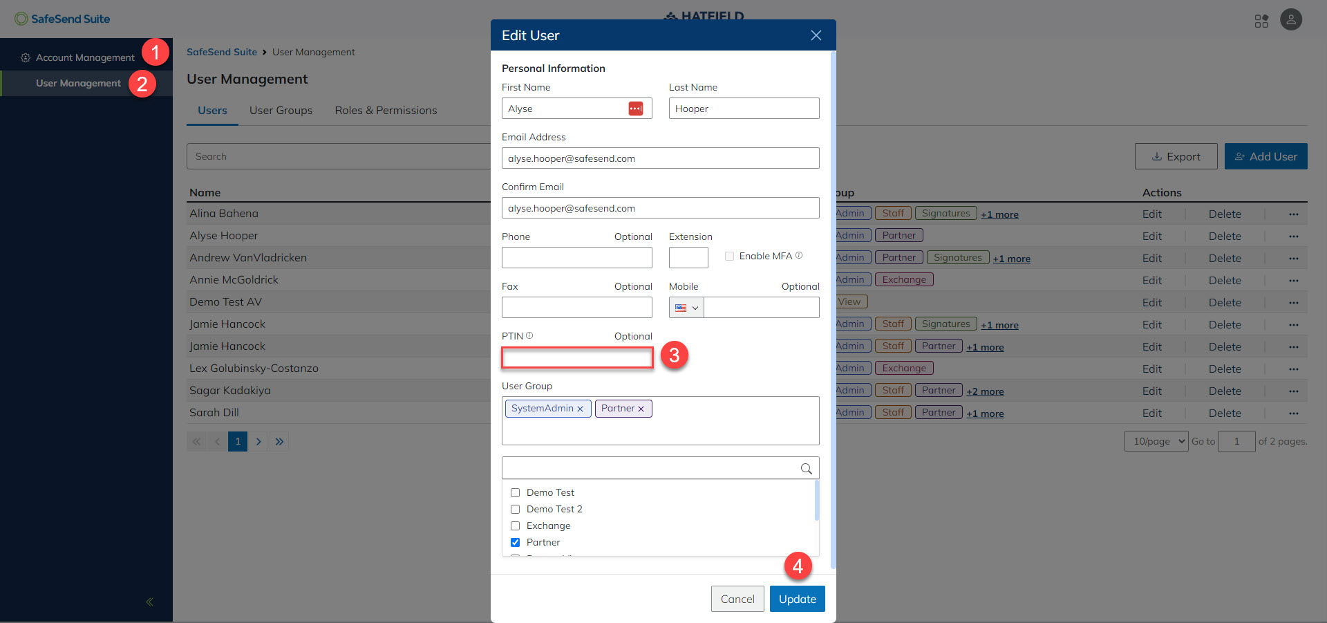 Preparer Tax Identification Number (PTIN) Support SafeSend Returns
