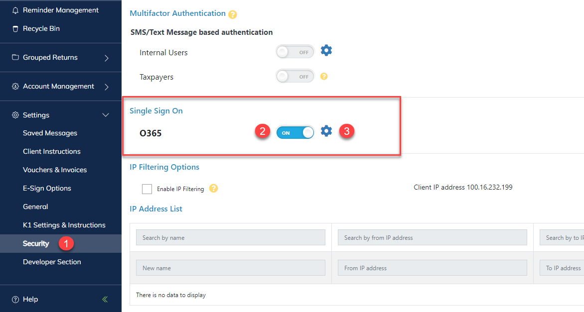 Enabling Single Sign On SSO SafeSend Returns