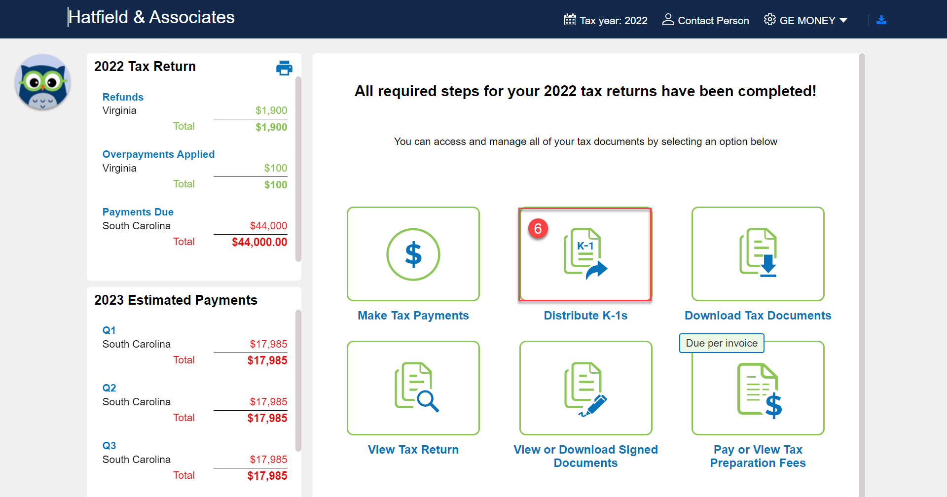 K1 Distribution Firm Instructions SafeSend Returns