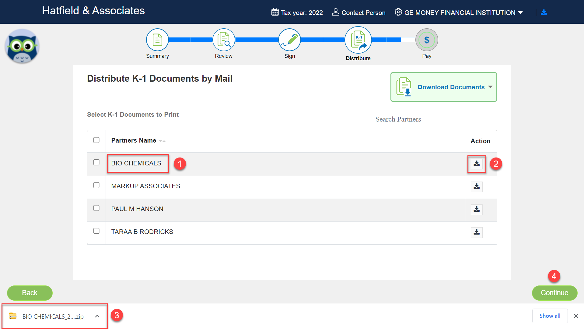 K1 Distribution Firm Instructions SafeSend Returns