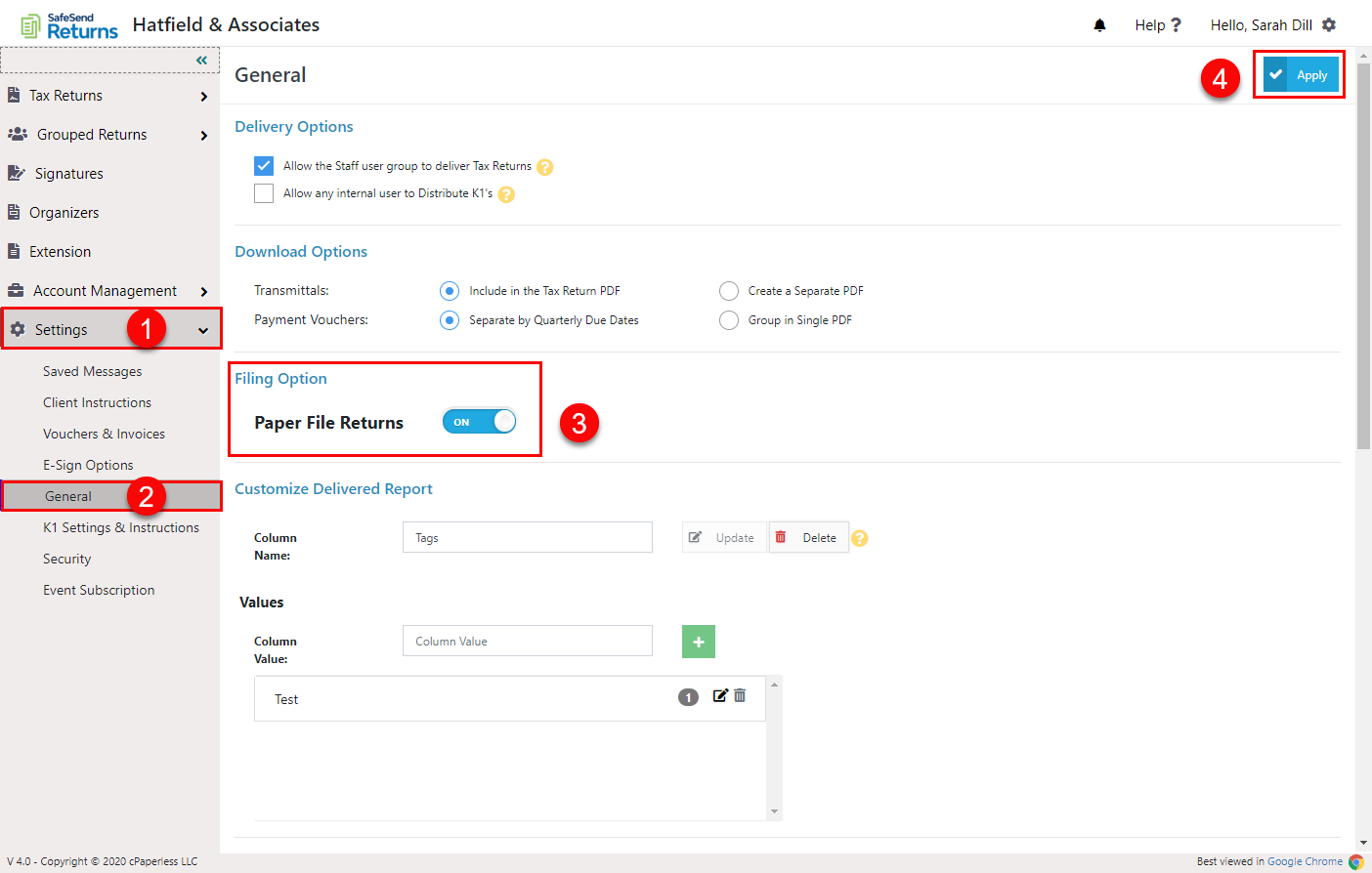 Paper File Returns SafeSend Returns